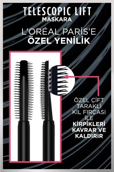 L'OREAL PARİS Telescopic Lift Extra Black Maskara 9.9 ml - 2