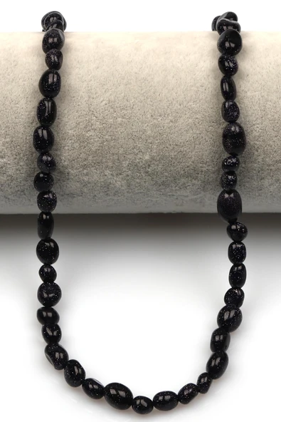 Mavi Yıldız Taşı Dizi 6 x 8 mm Mercimek Kesim - Resim 2