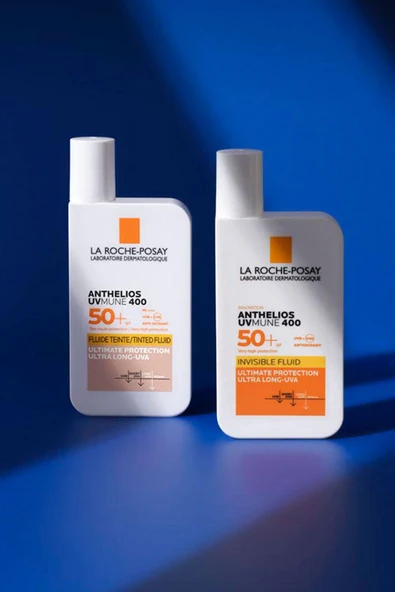 LA ROCHE POSAY Anthelios Uvmune Fluid Spf 50 Tüm Ciltler Için Yüksek Korumalı Renkli Yüz Güneş Kremi - 5