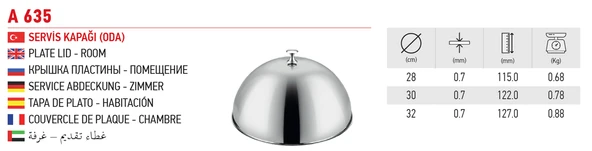 Altınbaşak  SERVİS KAPAĞI - ODA 32CM - Resim 2