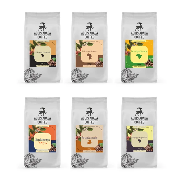 Addis Ababa Coffee 6X100 gr Dünya Kahveleri