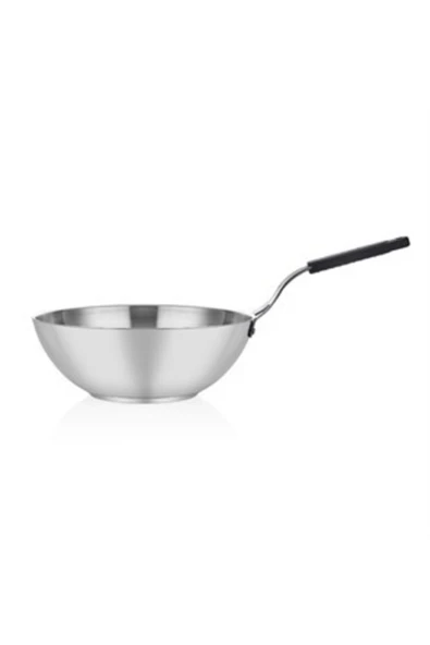 Altınbaşak  Çelik Wok Tava 30cm - Silikonlu Sap - Resim 2
