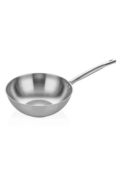 Altınbaşak  Çelik Wok Tava 30cm - Paslanmaz Sap