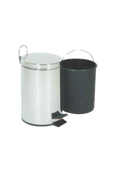 Fixer365 Paslanmaz Pedallı 5 Lt Çöp Kovası - 2