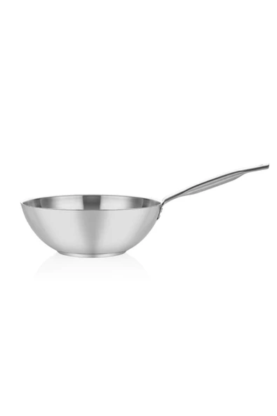 Altınbaşak  Çelik Wok Tava 28cm - Paslanmaz Sap - Resim 2