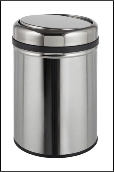 Maxiflow Pratik Döner Kapaklı Krom Çöp Kovası 5 Lt
