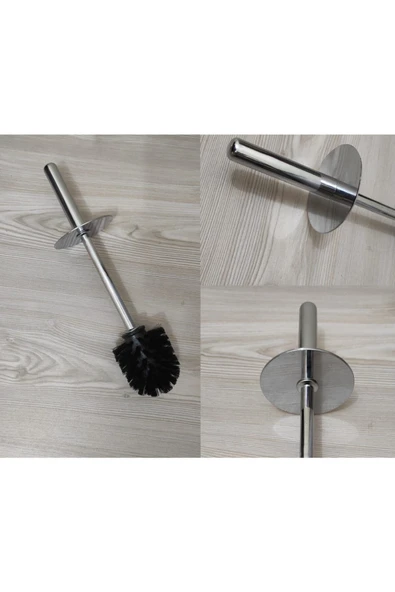 Fixer365  Paslanmaz Krom Metal Wc Klozet Fırçası Tuvalet Fırçası - 2