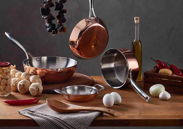 Altınbaşak  ELİT MM BAKIR WOK TAVA 24CM - 3
