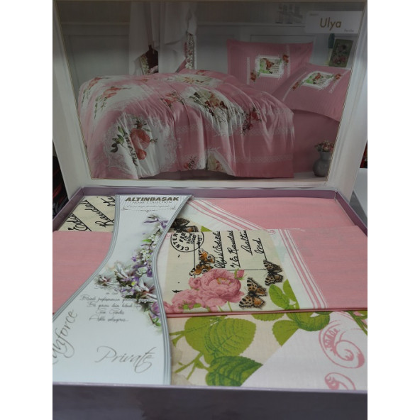 ALTINBAŞAK TEKSTİL- RENFORCE T.K. NEVRESİM TAKIMI - ULYA - RENK: PEMBE - 7