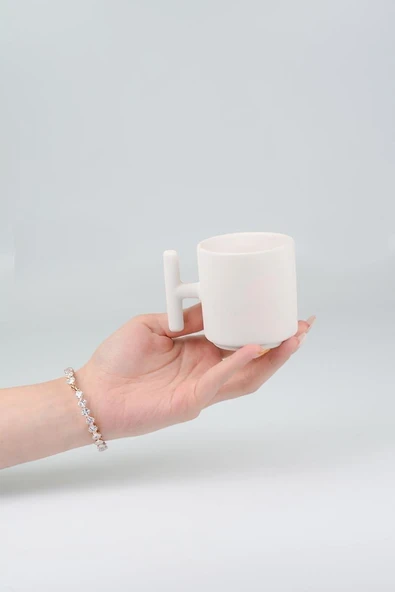 T Kupa V2 - Seramik Bisküvi 8'li (Ham Ürün) - Resim 5