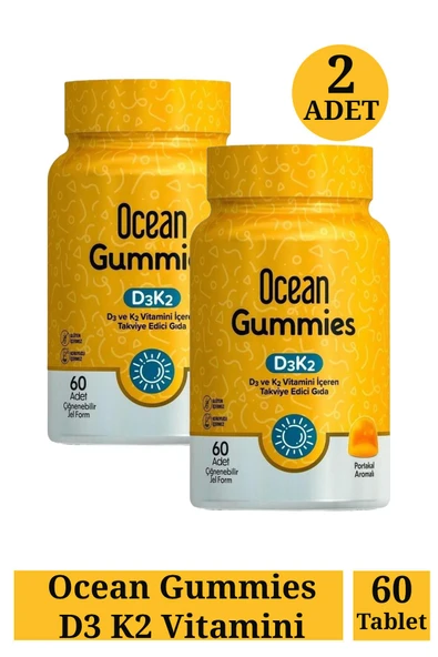Ocean Gummies D3 K2 Vitamini 60 Adet 2 Adet