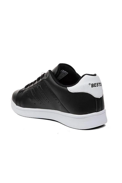 Best Of 041-25 Deri Anatomik Erkek Sneaker Siyah Beyaz - 3
