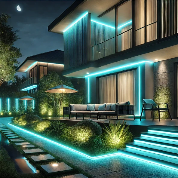 25 Metre NOAS YL42 5019 Dış Mekan 120 Çipli 12V Neon Led Turkuaz - 3
