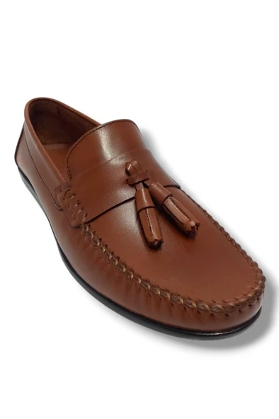 Cakgo 323-25 Hakiki Deri Fiyonk Püsküllü Loafer Erkek Ayakkabı