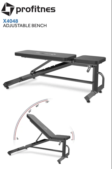 Profitness X4048 Ayarlanabilir Mekik Ağırlık Bench Sehpası (Koltuk Açısı ve Sırt Açısı Ayarlanabilir - 4