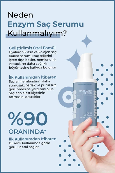 Saç Bakım Kompleksi Hyaluronik Asit Ve Kolajen Saç Serum 75 ml (ONARICI, NEMLENDİRİCİ) - 2