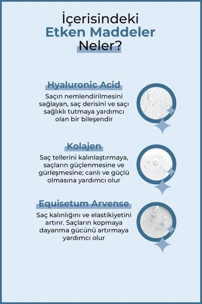 Saç Bakım Kompleksi Hyaluronik Asit Ve Kolajen Saç Serum 75 ml (ONARICI, NEMLENDİRİCİ) - 3