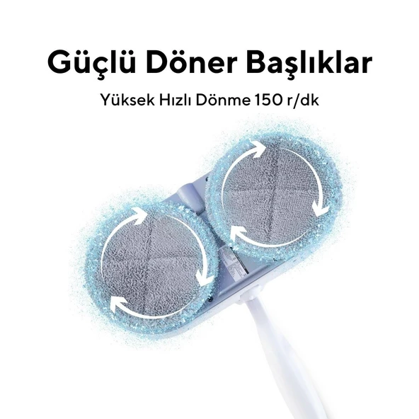 Kumtel Şarjlı Kablosuz Mop Paspas HWSM-01 - 4