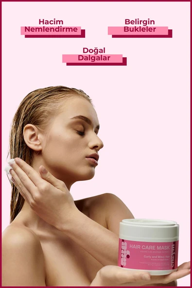 Kıvırcık ve Dalgalı saçlar için Saç Bakım Maskesi 250 ml (bukle belirginleştirici) - Resim 4