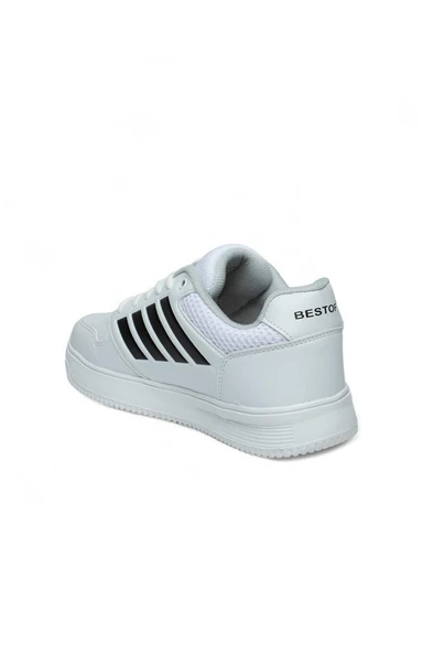 Best Of 074-25 Deri Slash Anatomik Sneaker Beyaz Siyah 36-40 - 3