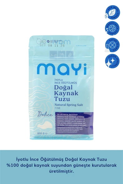Mayi Tuz 3'lü 600 Gr Ince Öğütülmüş Tuz Paketi - 2