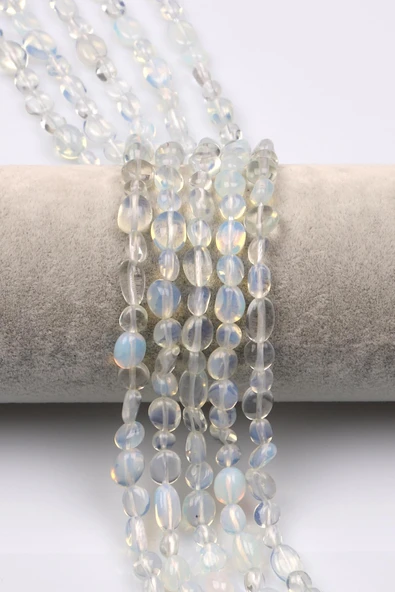 Opal Doğal Taş Dizi 6 x 8 mm Mercimek Kesim