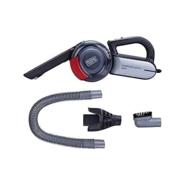 Black+Decker PV1200AV 12V/12.5 Watt Araç Süpürgesi, 440 ml Toz Haznesi, 360 mm Emiş Gücü