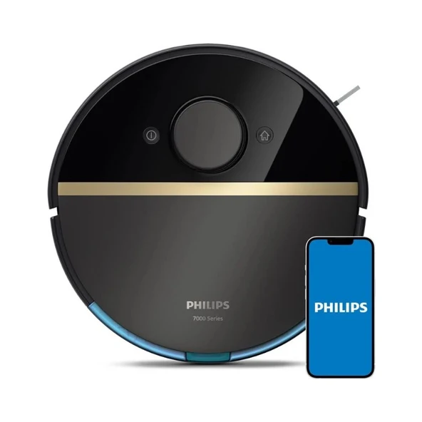 Philips Philips Homerun 7000 Serisi Aqua XU7000/01 Siyah Gold Akıllı Robot Süpürge - 2