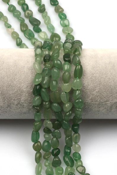 Aventurin Doğal Taş Dizi 6 x 8 mm Mercimek Kesim ürün görseli