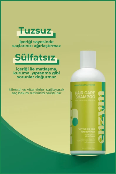Yağlı saç derisi ve Yağlı saçlar için Saç Bakım Şampuanı 400 ml - Resim 4