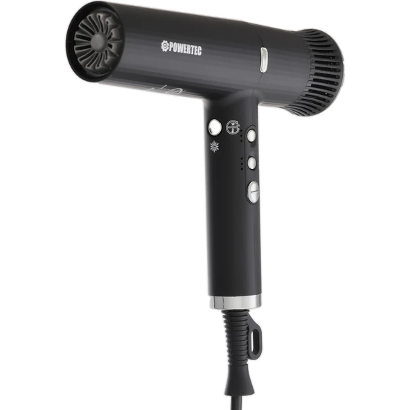 Powertec TR-4444 Süperlux Ionic Fön Makinası Siyah - 4