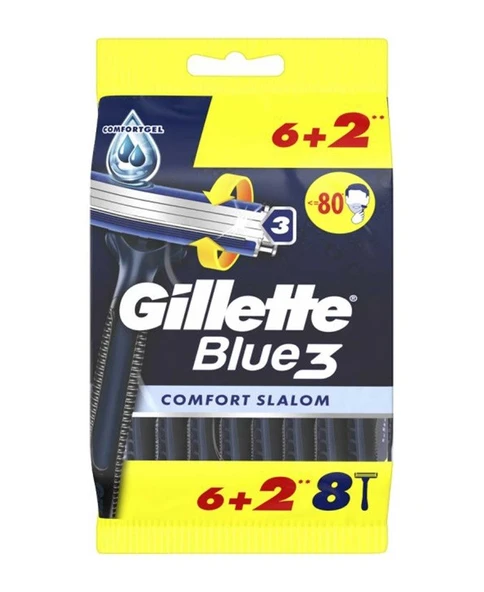 Gillette Blue3 Comfort Kullan At Traş Bıçağı 8 Li Poşet