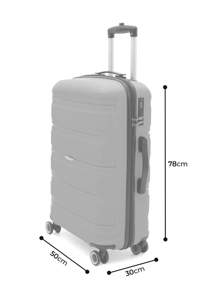Artemis (PP) Polipropilen&Kırılmaz Büyük Boy Valiz 75 CM - 5