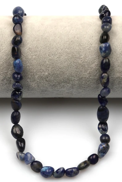 Sodalit Doğal Taş Dizi 6 x 8 mm Mercimek Kesim - Resim 2