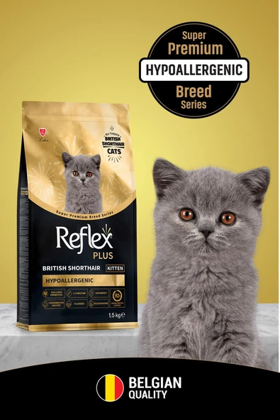 Reflex Plus British Shorthair Tavuklu Ve Kızılcıklı Yavru Kedi Maması 1.5 Kg