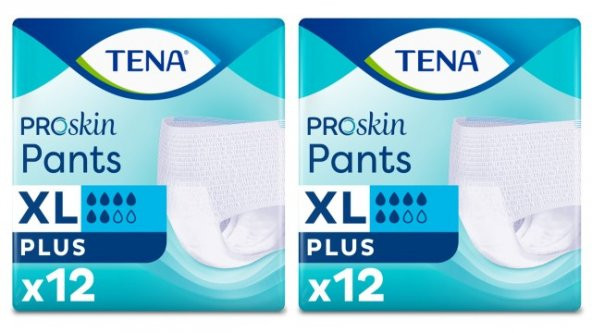 Tena Proskin Pants Plus 6 damla Emici Külot Ekstra Büyük Boy Xlarge 12li 2 paket / 24 adet