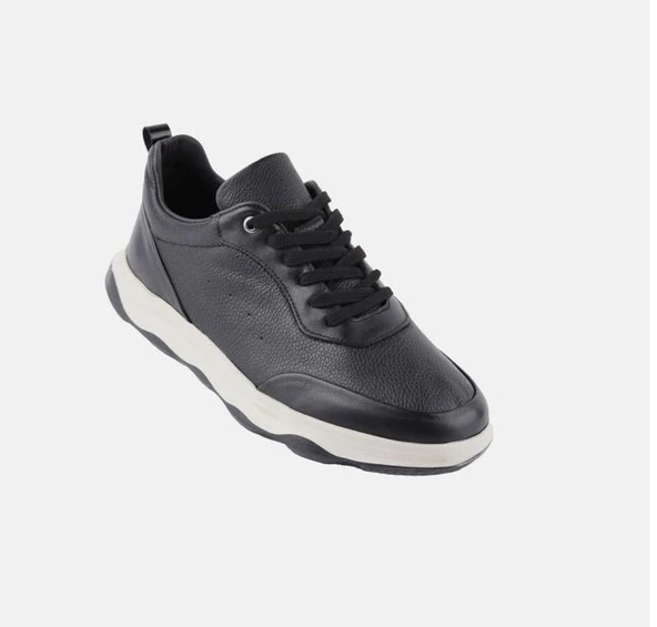 Marcomen 20414 Erkek Siyah Beyaz Merdane İthal Atom Günlük Deri Ayakkabı - 2