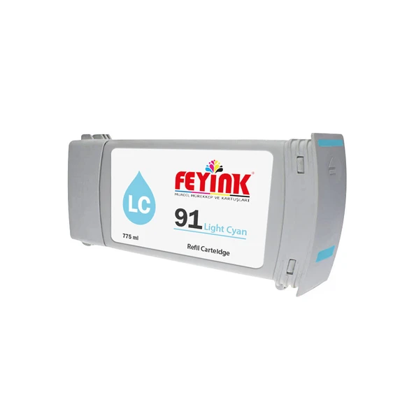Feyink Hp 91 Light Cyan (LC) Feyink Muadil Kartuş 775ml Designjet
