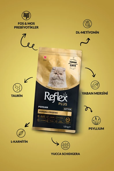 Reflex Plus Persian Hypoallergenic Yavru Kedi Maması 1,5 Kg - Resim 2