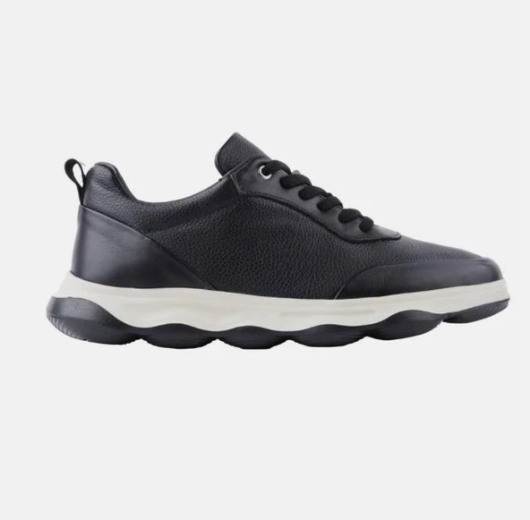 Marcomen 20414 Erkek Siyah Beyaz Merdane İthal Atom Günlük Deri Ayakkabı - 3