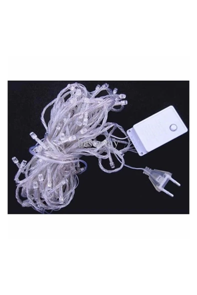 8 Foksiyonlu 10 Metre 100 Ledli Fişli Led Dekor Lambası Animasyonlu Rekli Yılbaşı Ağacı Işığı - 4
