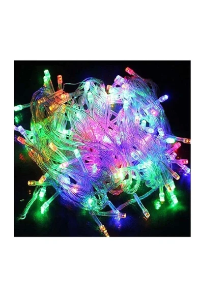 8 Foksiyonlu 10 Metre 100 Ledli Fişli Led Dekor Lambası Animasyonlu Rekli Yılbaşı Ağacı Işığı - 2