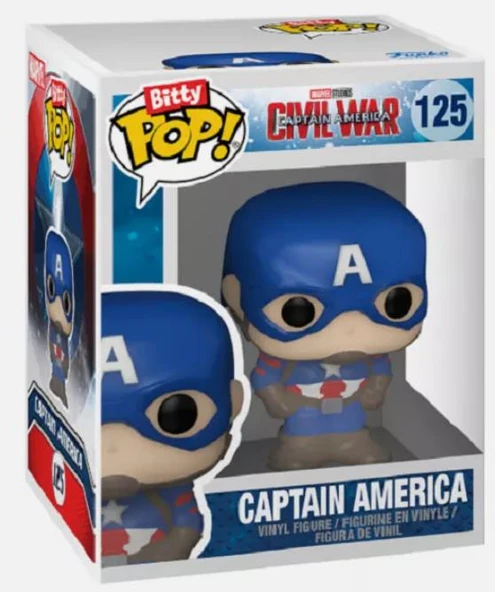 Funko Pop Bitty Marvel The infinity Saga Civil War Captan America 125 (2,5 cm) - 1