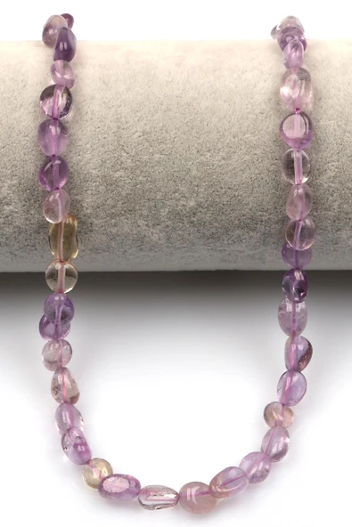 Ametrin Doğal Taş Dizi 6 x 8 mm Mercimek Kesim - Resim 2