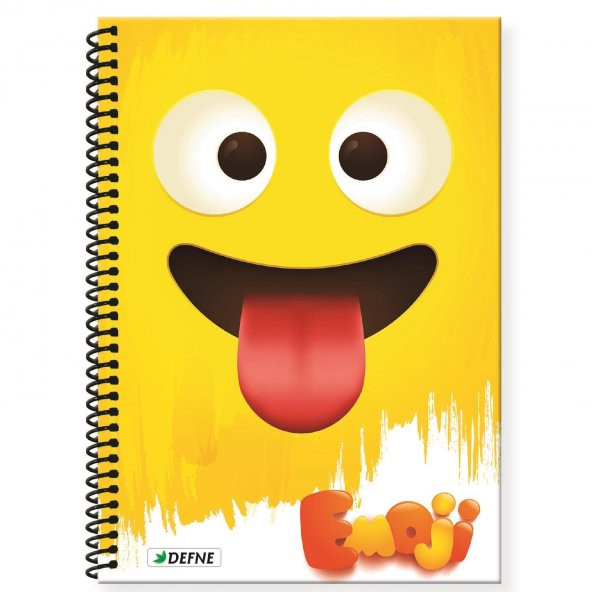 Emoji A4 72 yp. PP Kapak Spiralli Okul Defteri KARELİ - 1