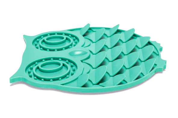 Beeztees Yavru Köpek Mama Yeme Oyuncağı, Baykuş Şeklinde, Silikon, Yeşil, 30x28cm - Resim 9