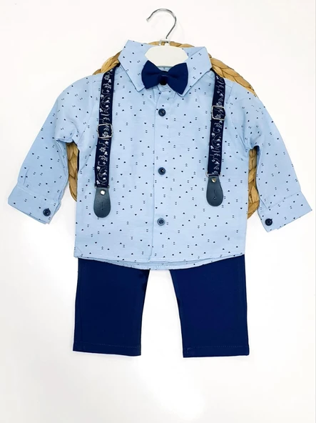 Papyonlu Askılı Erkek Çocuk Takım Elbise - 2