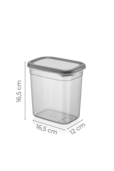 Vienev Etiketli 12Li Set Peggy Şeffaf Kapaklı Uzun Dikdörtgen Saklama Kabı 2 Litre - 5