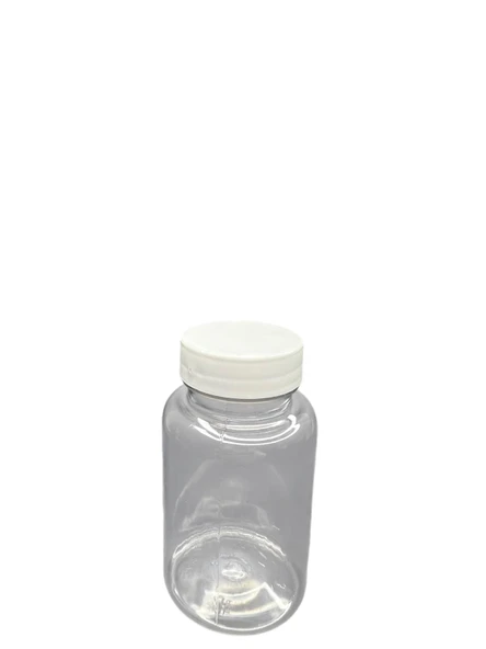 150ml şeffaf  tablet şişesi beyaz kapak, 12 adet, tablet şişesi, ecza şişesi, kozmetik şişe