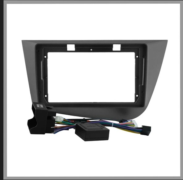 SEAT LEON 2005-2012 UYUMLU FÜME 9 INC ANDROID MULTİMEDYA ÇERÇEVESİ - SOKET-CANBUS ürün görseli 1